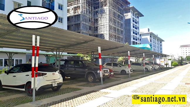 nhà xe lợp tôn nhựa chống nóng chống ồn