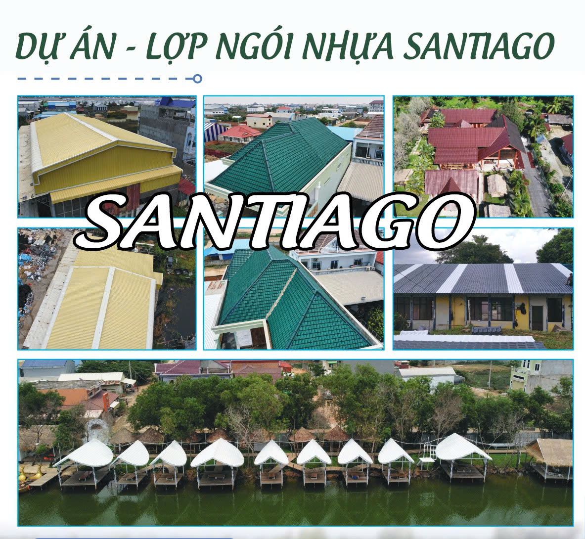 Các kiểu kiến trúc lợp ngói nhựa Santiago