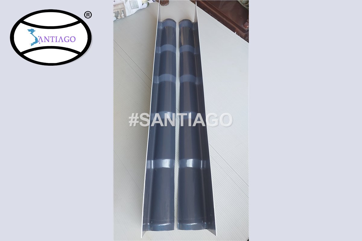 Tấm úp tường viền màu xám đen