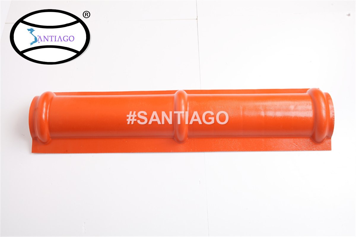 Tấm úp sườn ngói nhựa Santiago màu đỏ ngói