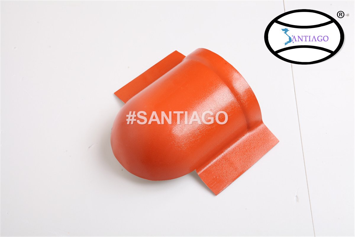 Tấm úp đuôi ngói nhựa Santiago màu đỏ ngói