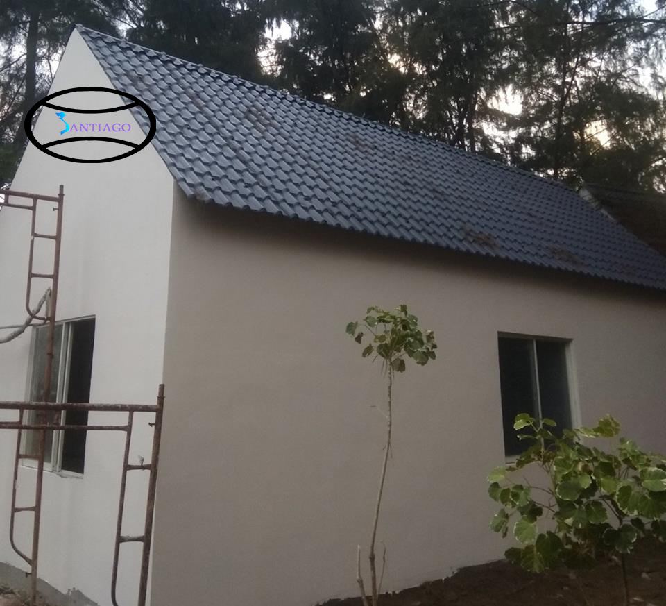 mái ngói nhựa màu nâu