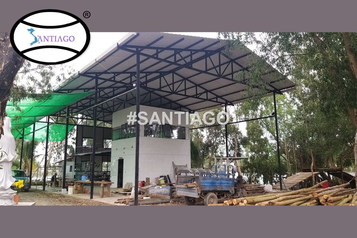 Công trình nhà xưởng lắp máng xối nhựa PVC Santiago