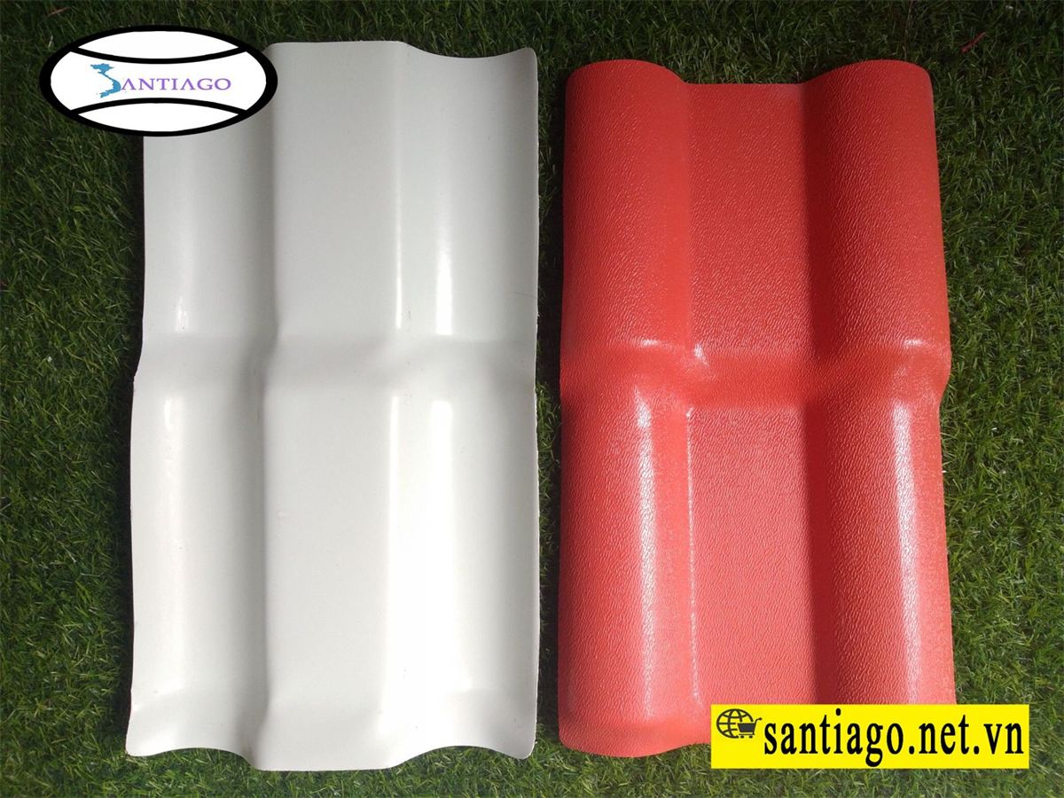 Mẫu ngói nhựa màu đỏ ngói (cam)