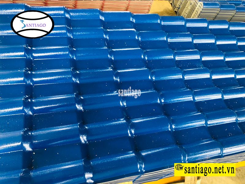 Tấm ngói màu xanh