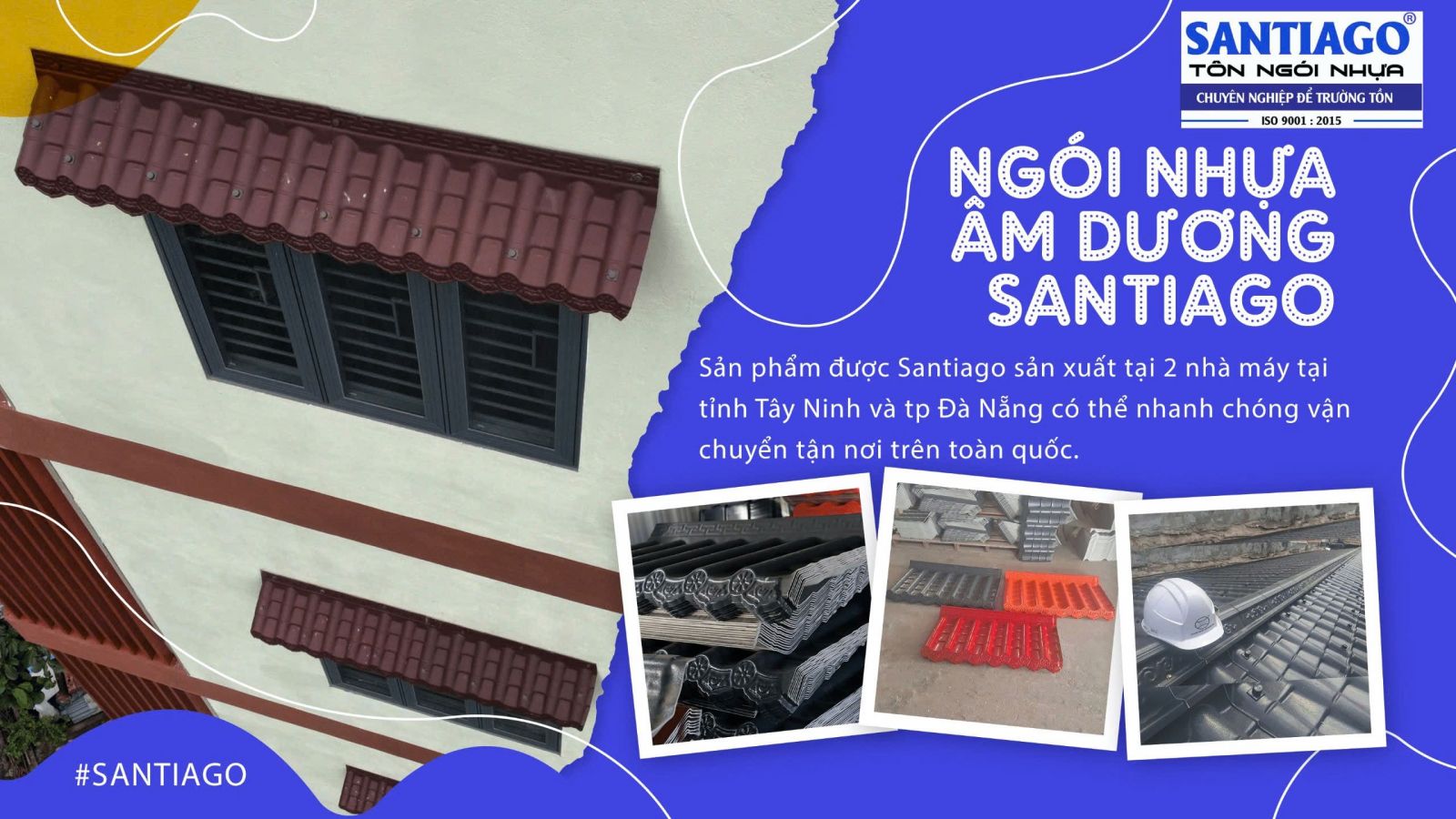 mái ngói nhựa âm dương trang trí Nhật Bản