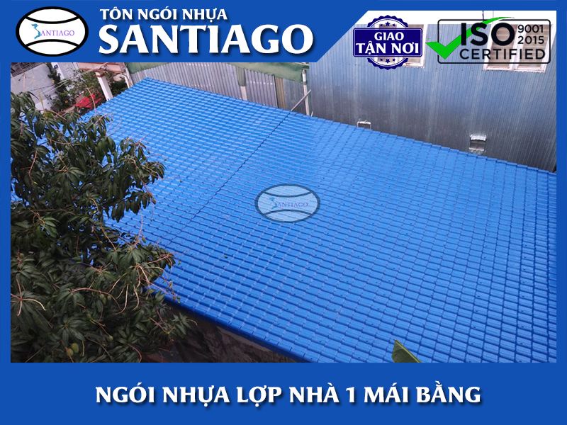 Ngói nhựa PVC ASA Santiago lợp nhà 1 mái