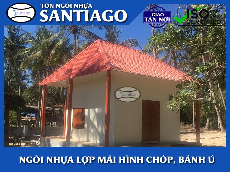 Ngói nhựa lợp mái chóp bánh ú