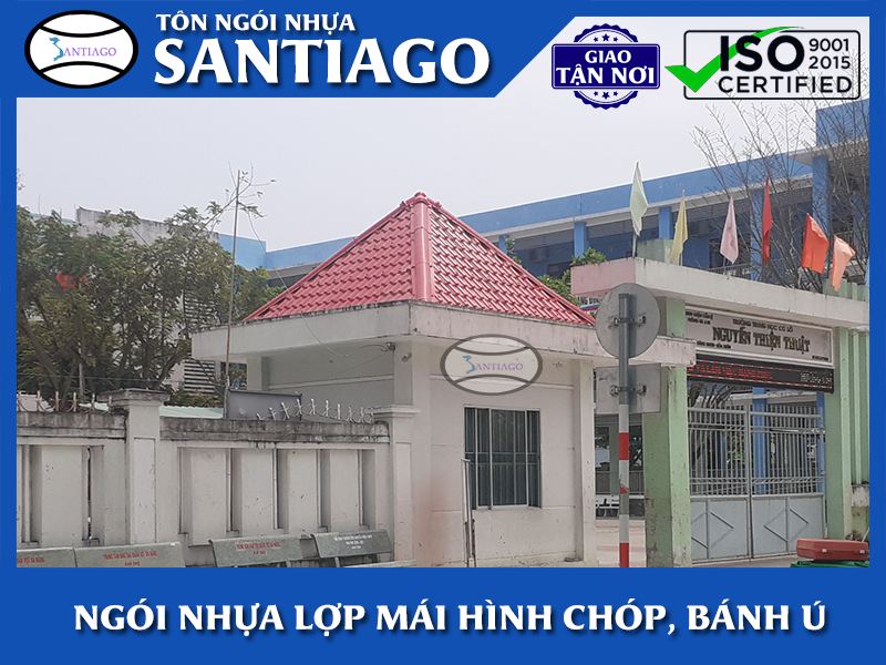 Lợp ngói nhựa cho mái có chóp
