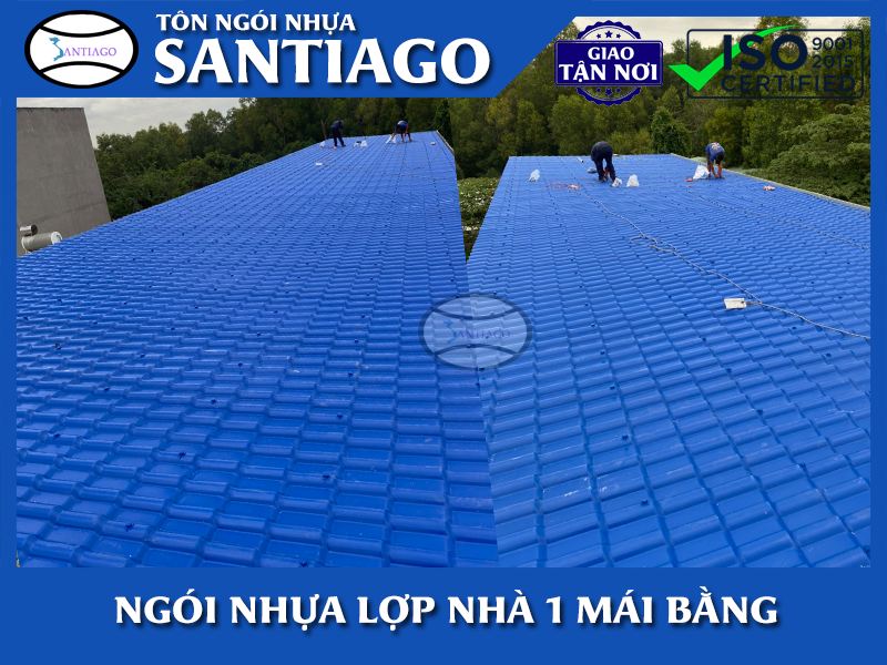 Nhà 1 mái lợp ngói nhựa PVC ASA