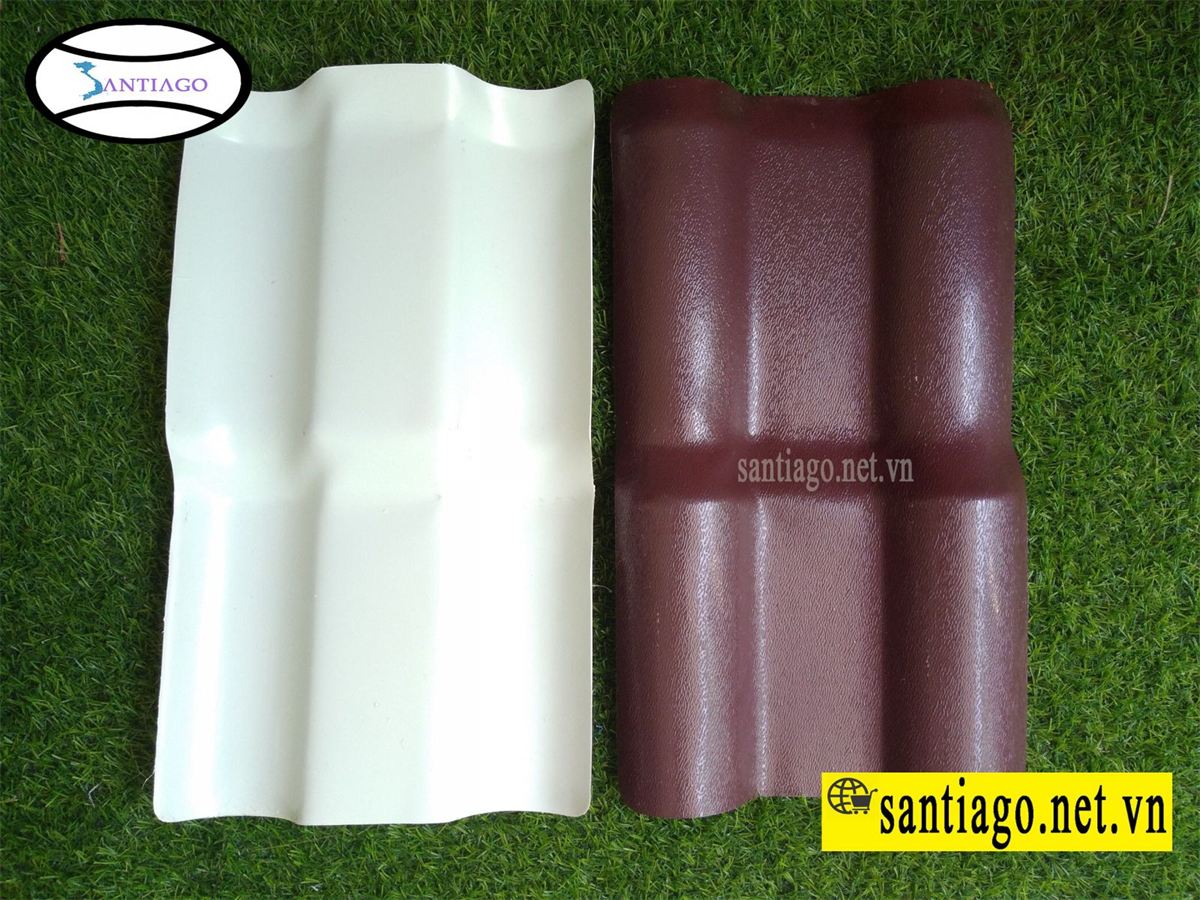 Mẫu ngói nhựa màu nâu cà phê