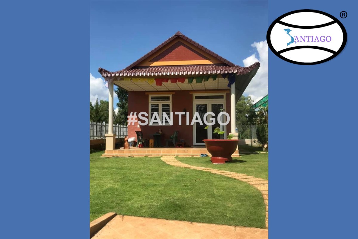 Nhà vườn ở Đức Trọng lợp ngói nhựa nâu đỏ