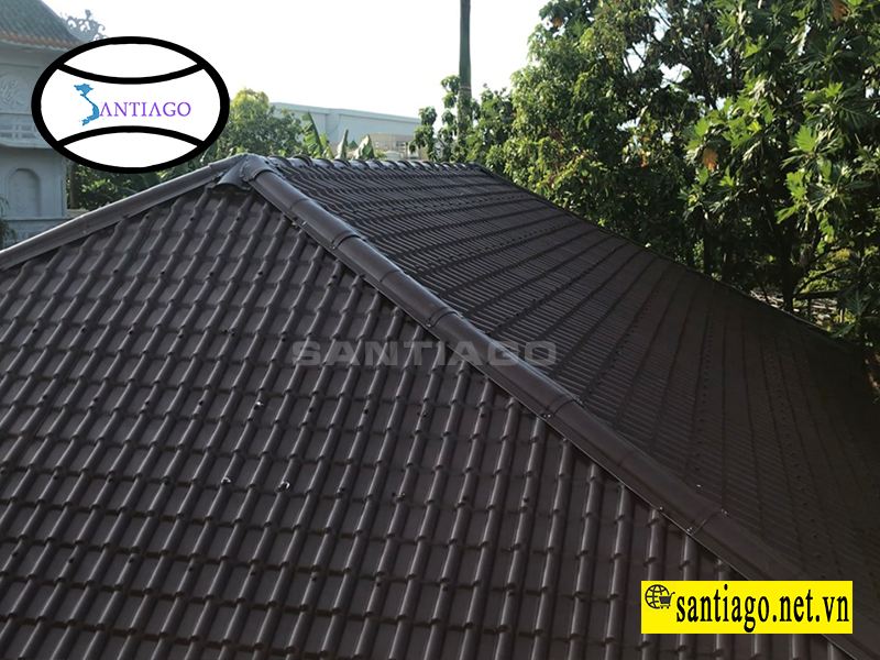 ngói nhựa pvc asa màu socola