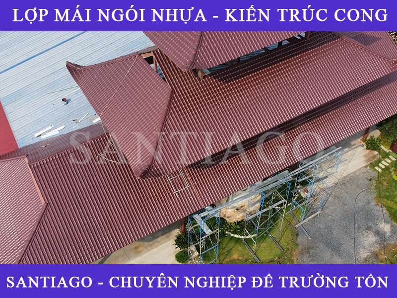 ngói nhựa Santiago màu nâu đất