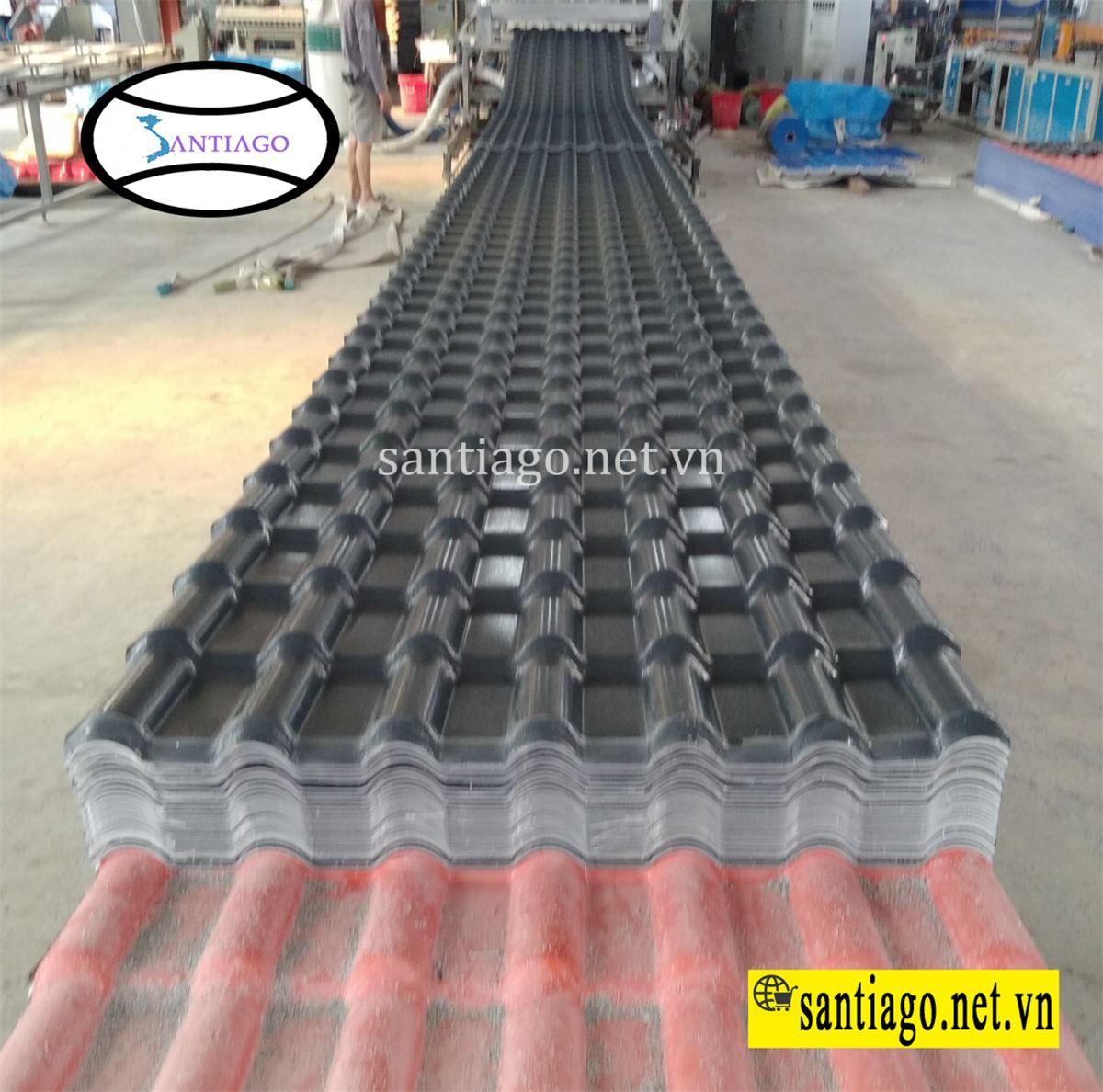 ngói nhựa tráng men