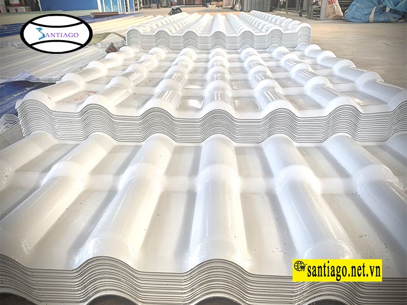 Ngói nhựa màu trắng có lớp ASA kháng tia UV