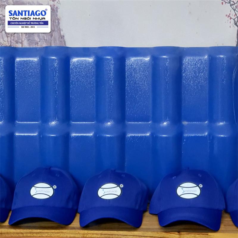 Công trình thực tế: mái ngói nhựa màu xanh dương