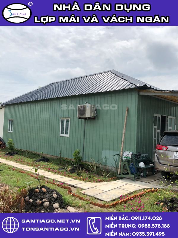 nhà dân dụng lợp tôn nhựa pvc asa santiago