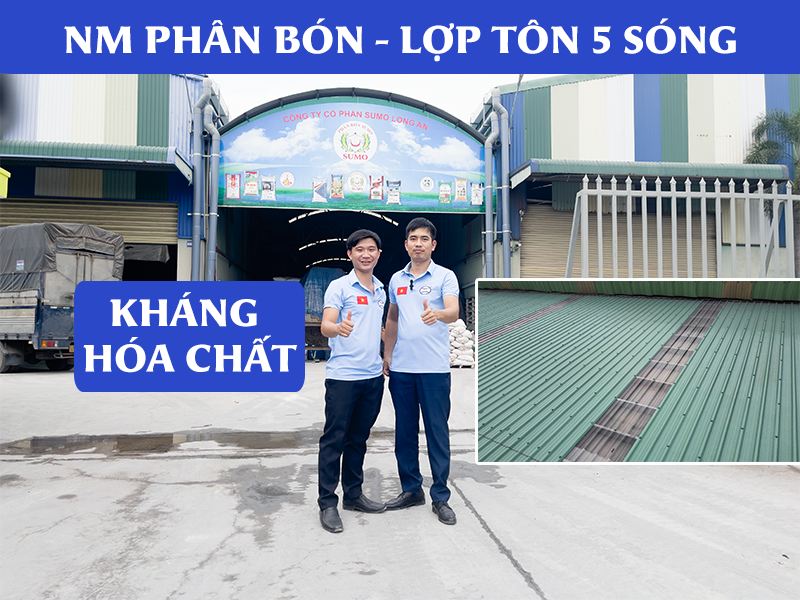 nhà máy phân bón lợp mái chống ăn mòn hóa chất