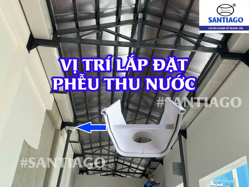 phễu thoát nước phụ kiện máng xối nhựa pvc