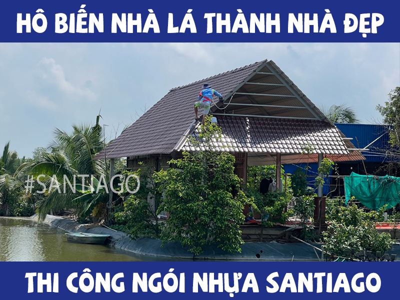 thi công viền ngói nhựa santiago