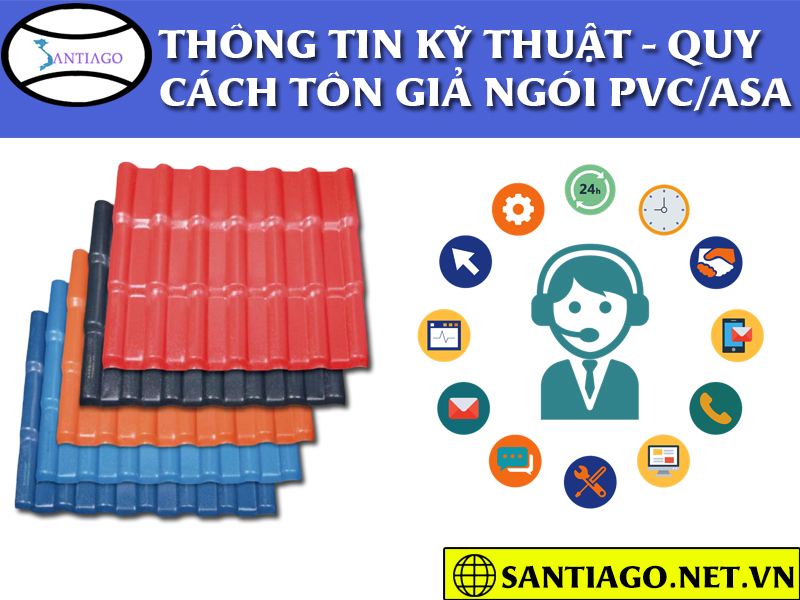 thông tin kỹ thuât quy cách tôn giả ngói pvc asa