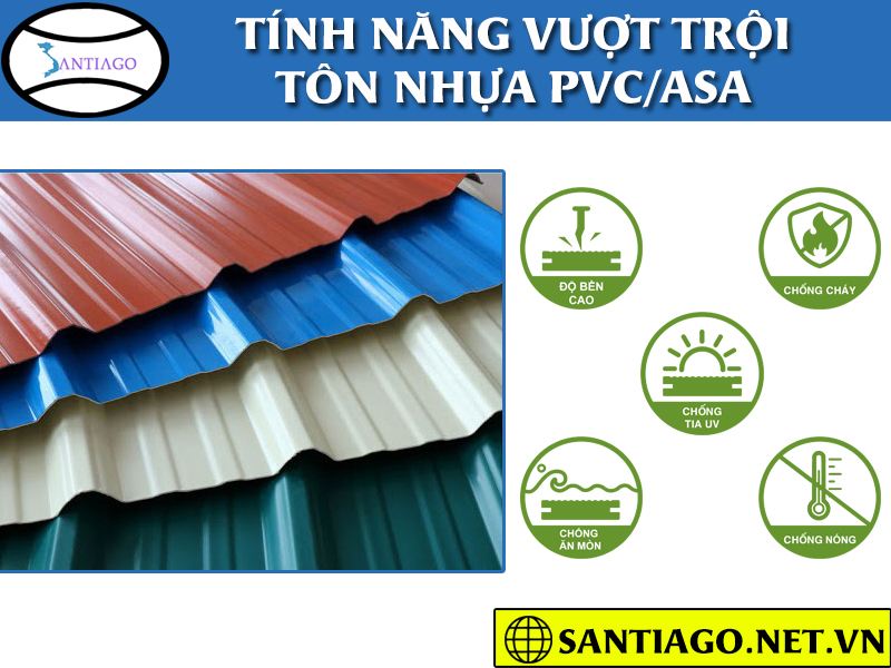 tính năng vượt trội tôn nhựa pvc asa