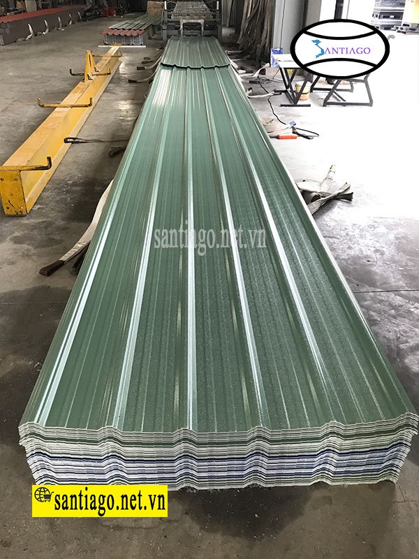 Tôn nhựa PVC ASA 6 sóng vuông 4 lớp dày 2,5 mm