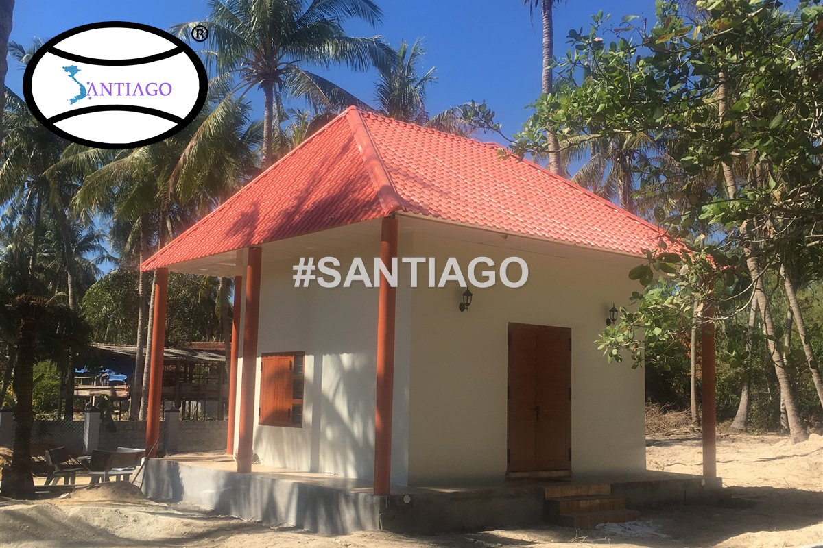 Nhà nhỏ lợp tôn nhựa giả ngói đỏ tại Đức Phổ, Quảng Ngãi