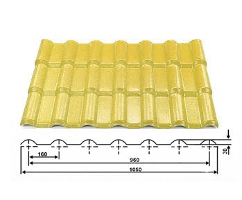 Quy cách tôn giả ngói nhựa màu cam