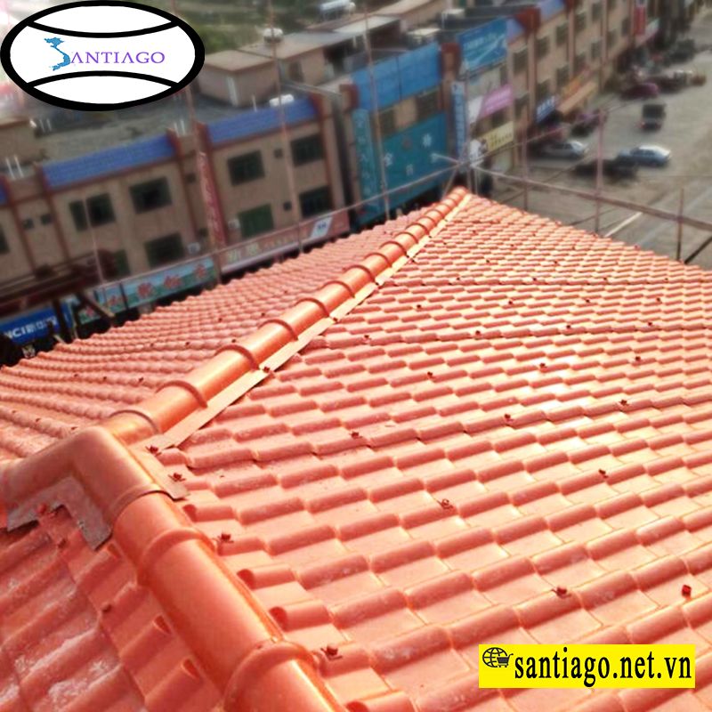 Công trình lợp tôn giả ngói màu cam