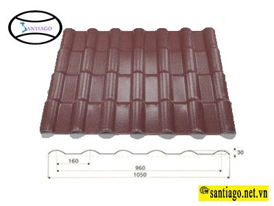 Quy cách tôn giả ngói nhựa màu nâu đậm