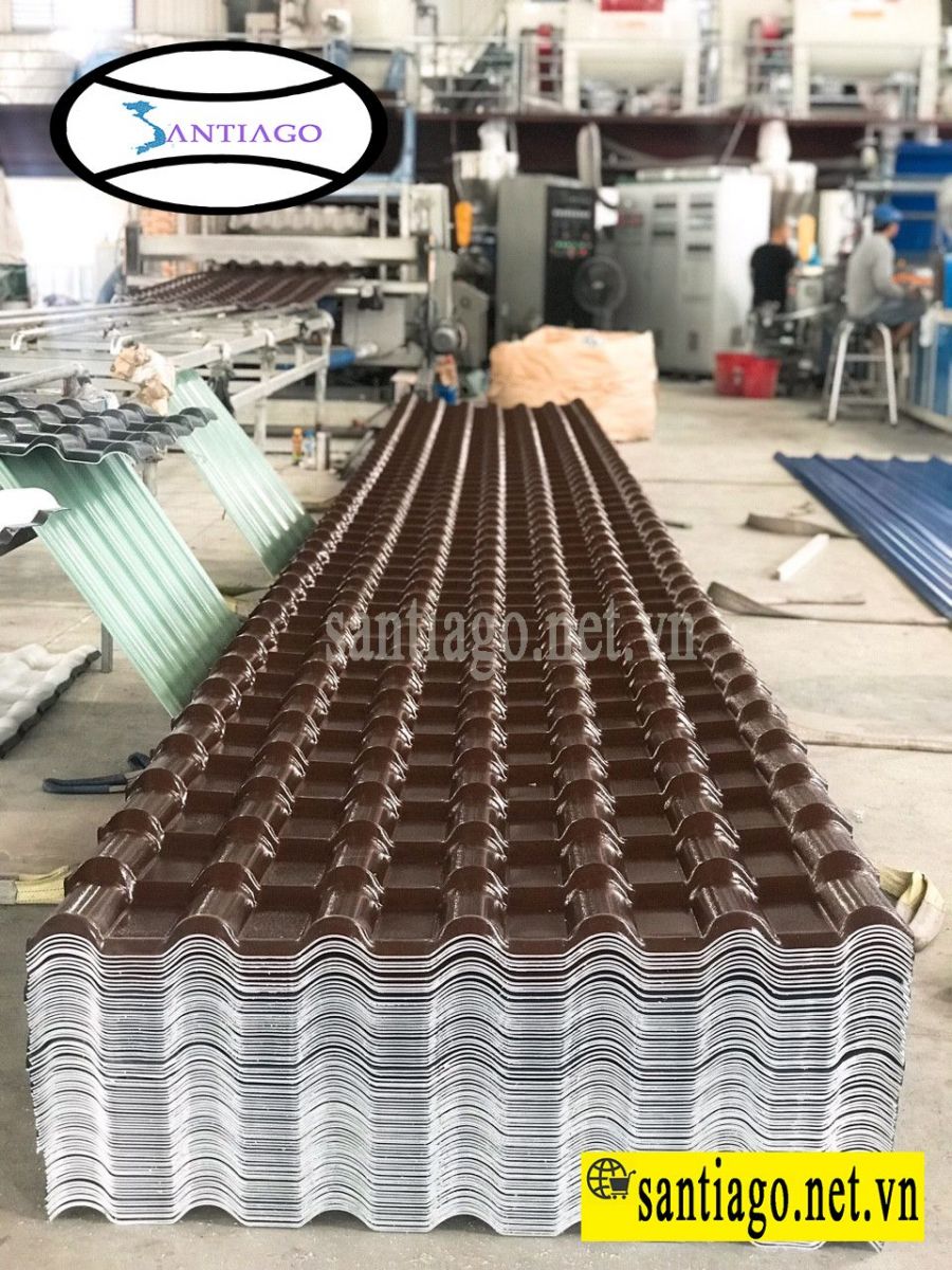 Sản xuất tôn giả ngói màu socola