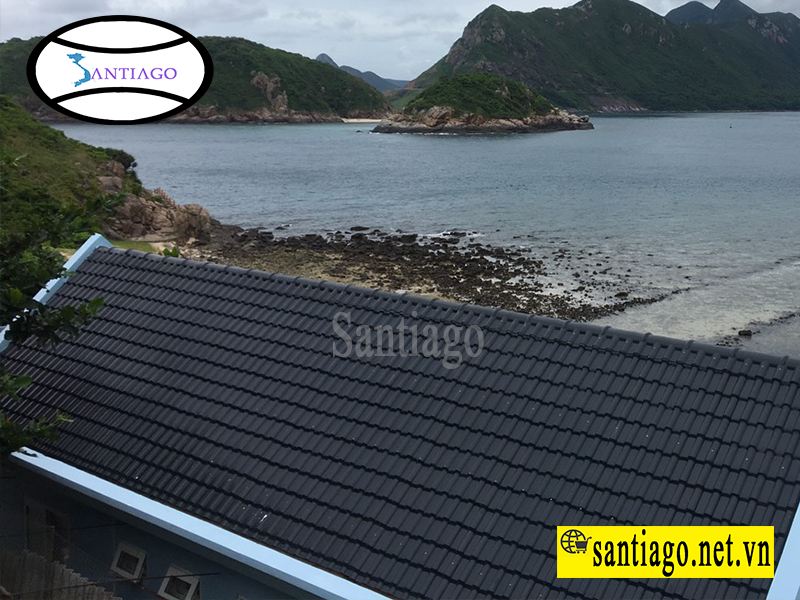 Mái tôn giả ngói tông xám