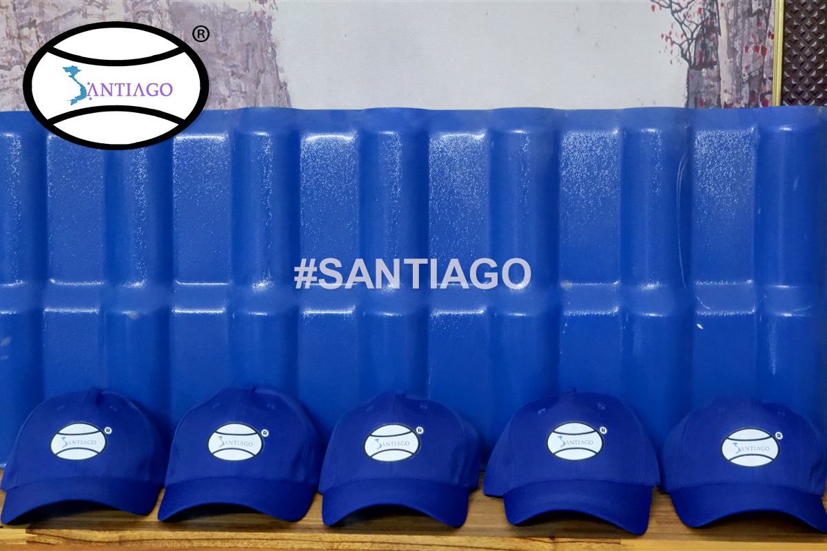 Tấm ngói nhựa Santiago màu xanh dương