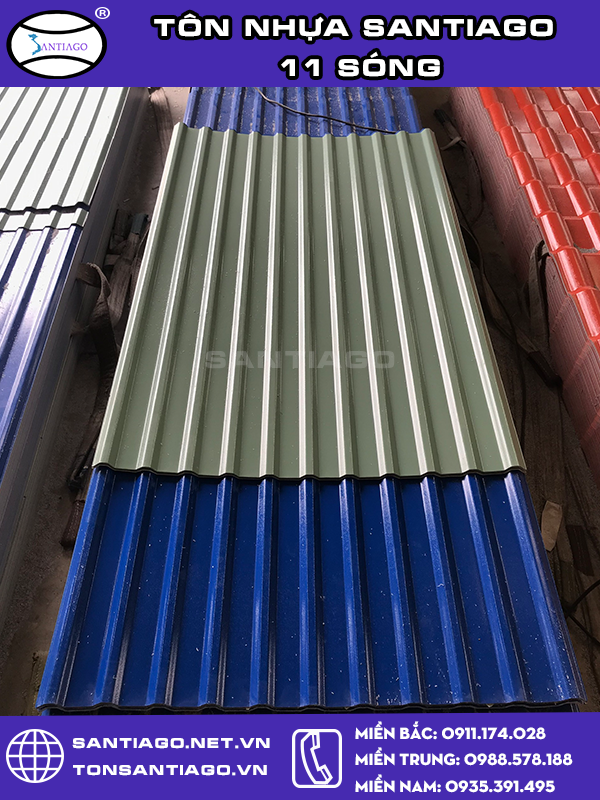 tôn nhựa 11 sóng nghệ an