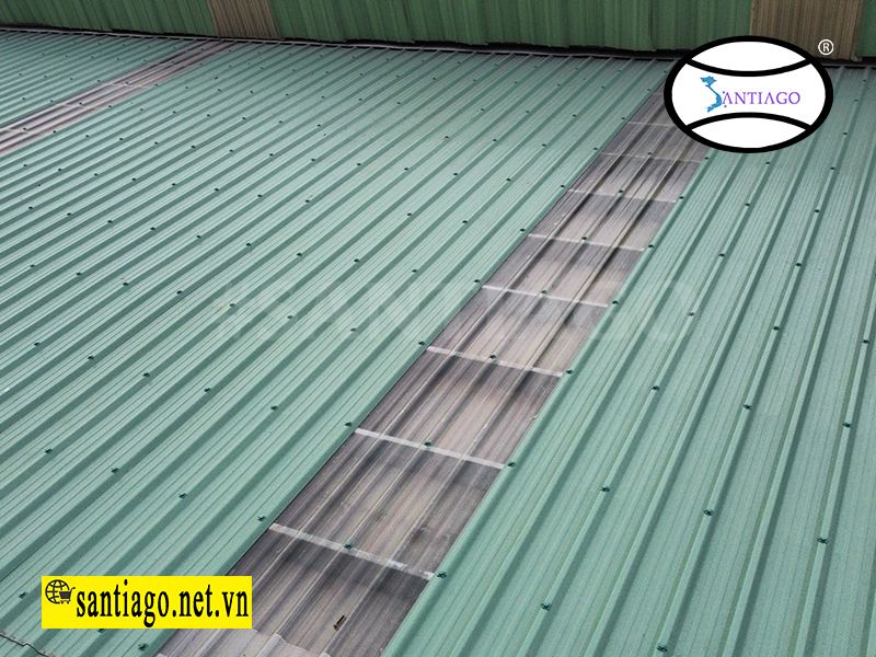 tôn nhựa 5 sóng vuông màu xanh ngọc