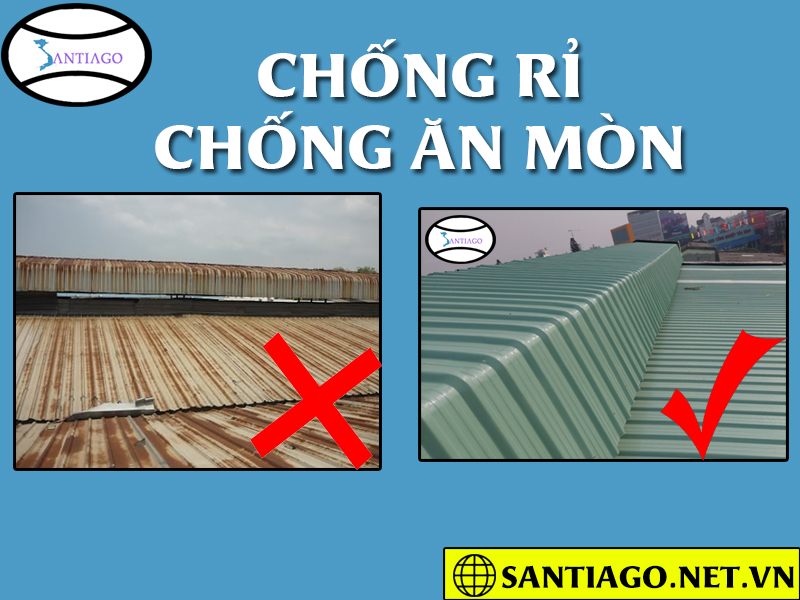 tôn nhựa chống rỉ chống ăn mòn