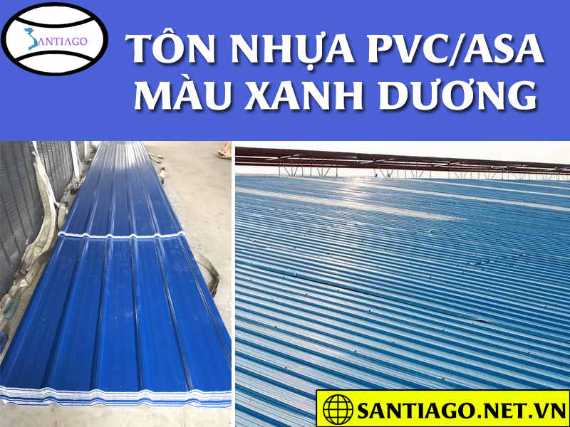 tôn nhựa màu xanh dương