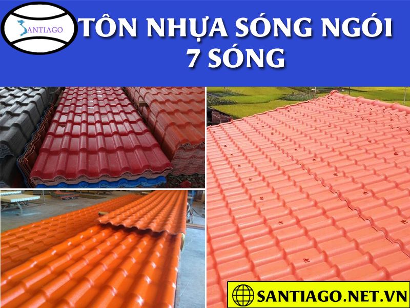 tôn nhựa pvc asa 7 sóng ngói