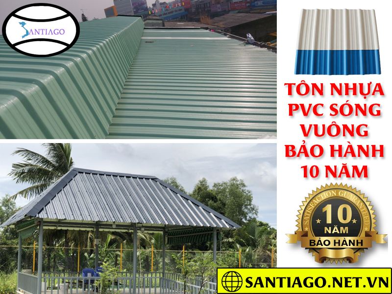 tôn nhựa sóng vuông