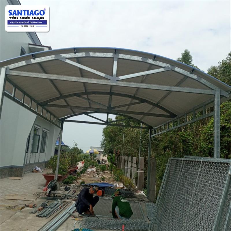 Công trình thực tế: mái tôn nhựa