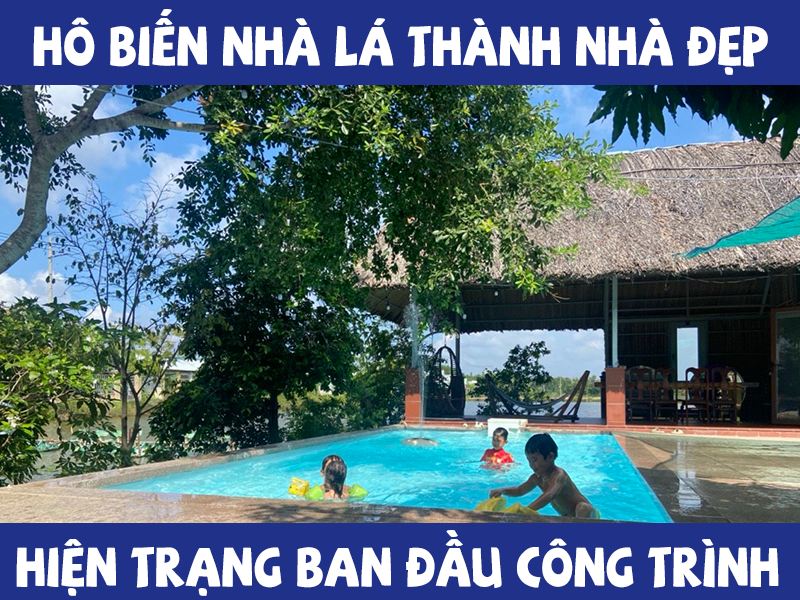 mái lá trước khi lợp ngói nhựa