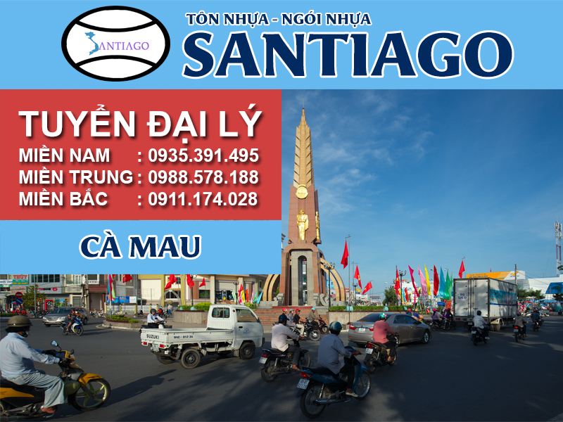 Tôn ngói nhựa Santiago – Cà Mau