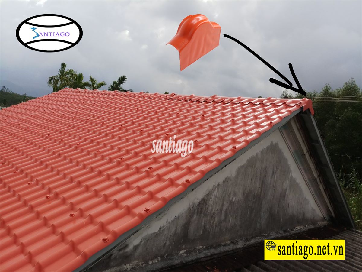 úp góc mái ngói nhựa