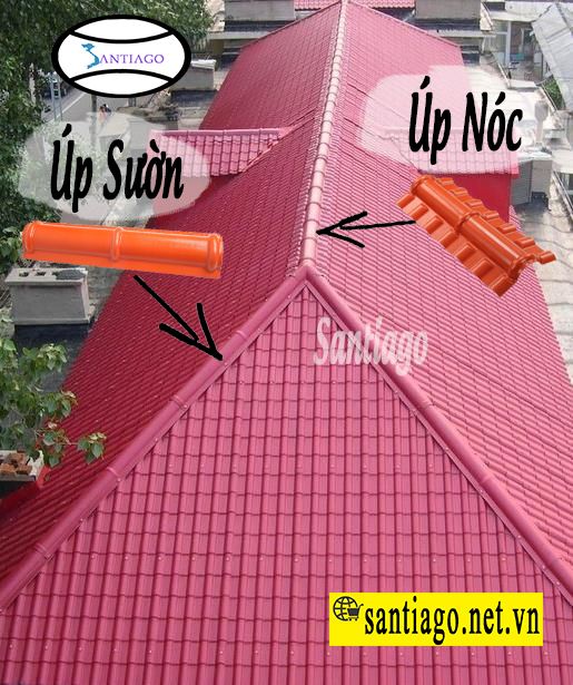 úp sườn mái ngói