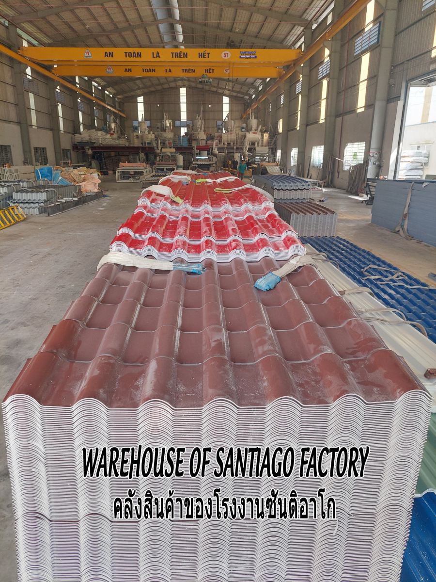 Warehouse of ASA PVC roof sheets